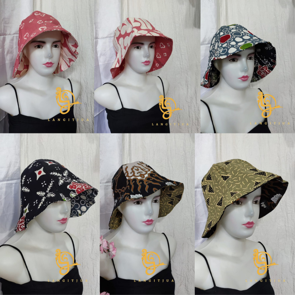 Bucket Hat Batik Solo Topi Batik Bolak Balik Topi Pantai Etnik dan Nyentrik