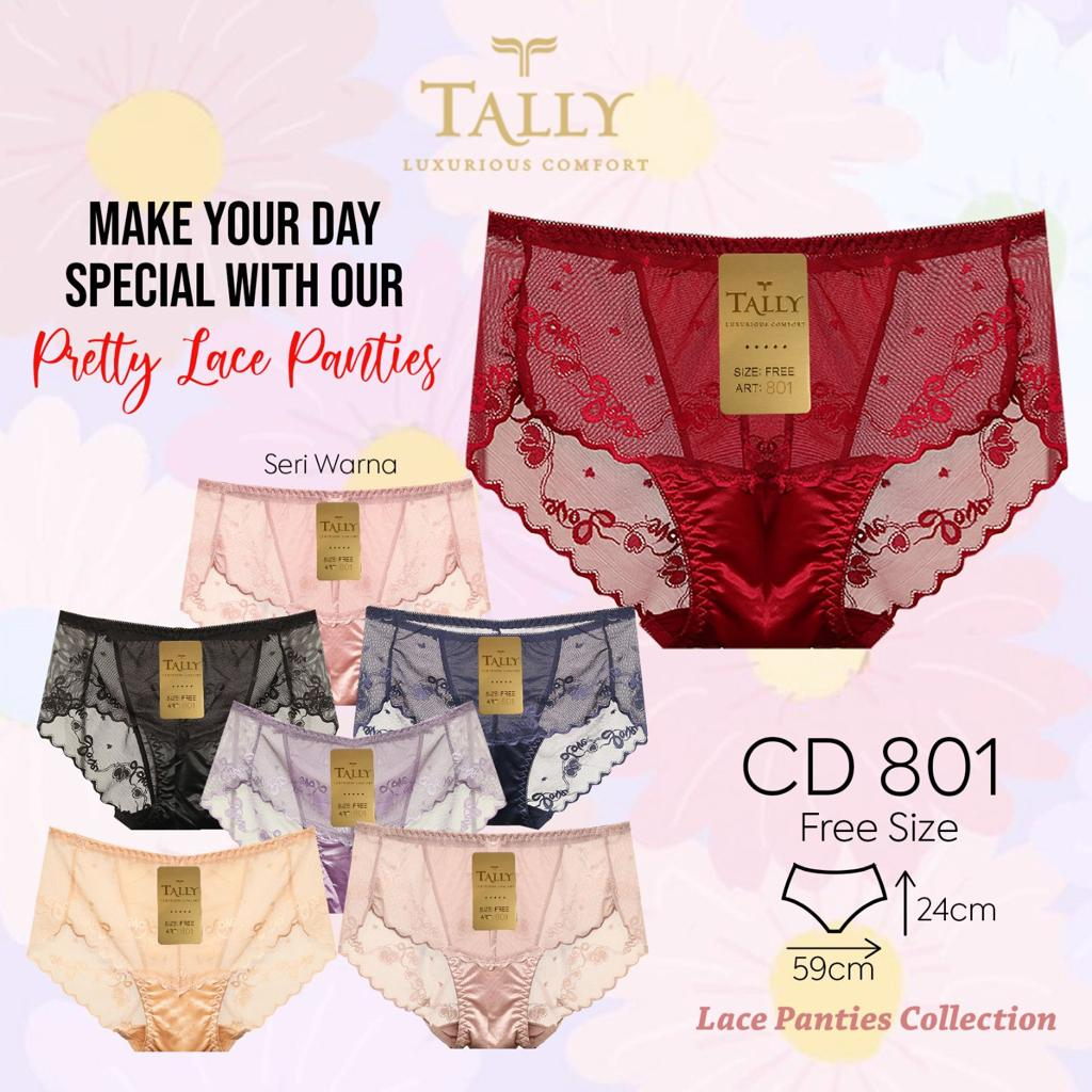 CD TALLY 801 BAHAN RENDA BROKAT CD BAMBOO NYAMAN DI PAKAI CD | Celana Dalam Wanita Brukat Halus TALL