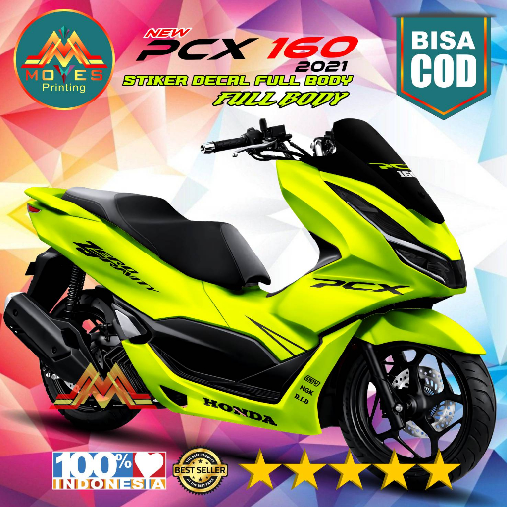 Terbaru ( Lagi Promo ) Decal sticker Full Body / stiker motor New Pcx 160 custom POLOSAN SIMPLE full