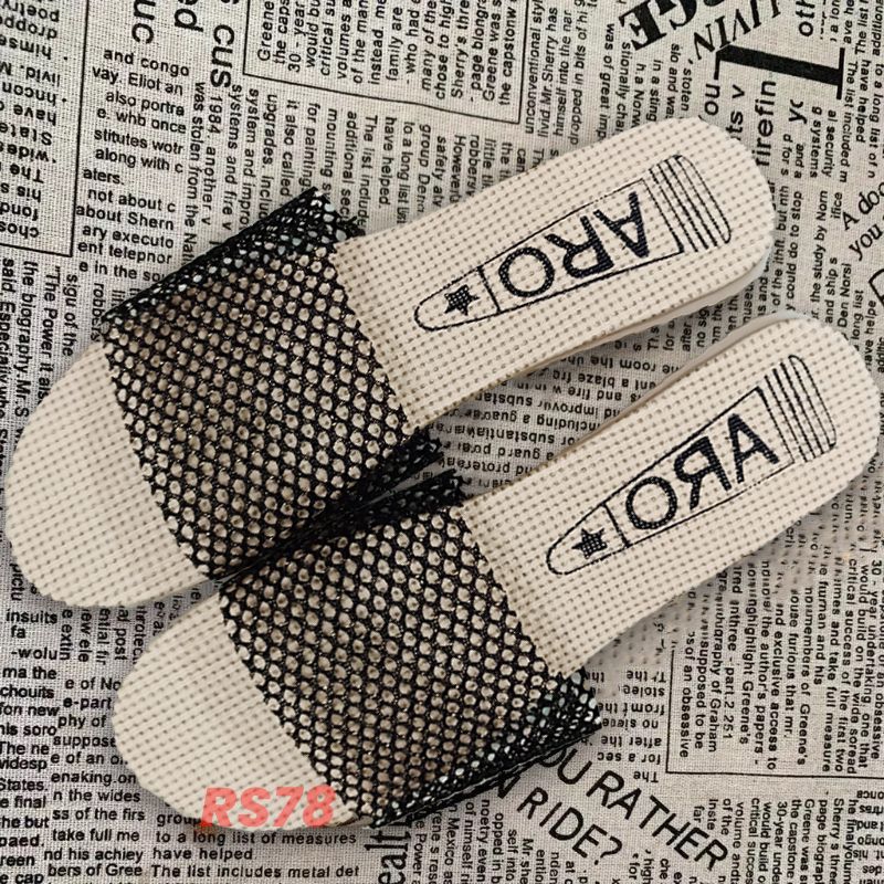 Sandal jaring/jala motif lebar