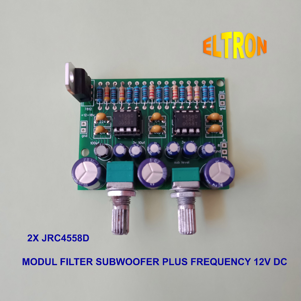 Modul Kit Filter Subwoofer  plus Frequuency 2x JRC4558D DC12V non CT