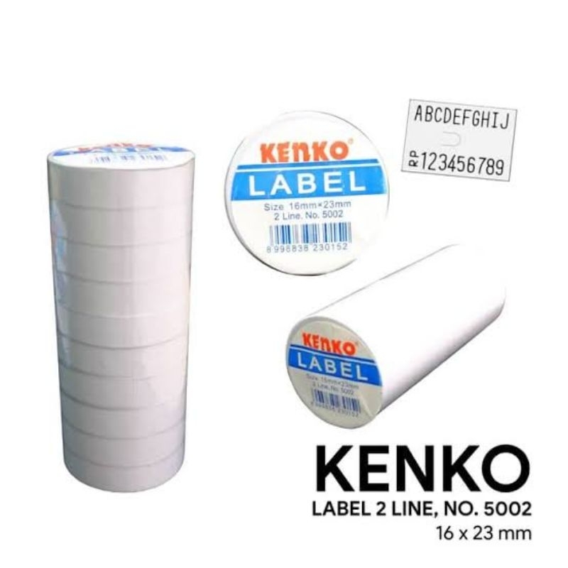 

Price Label / Label Harga KENKO NO.5002 2 LINE (Satuan)