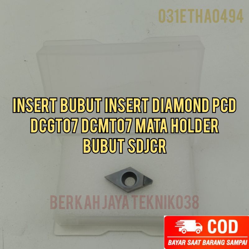 insert bubut insert diamond pcd DCGT07 dcmt07 mata holder bubut SDJCR
