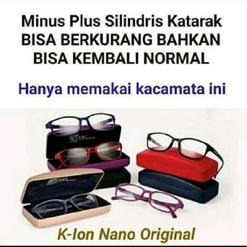 KACAMATA ION NANO FRAME TERAPI MATA MINUS  I  PLUS