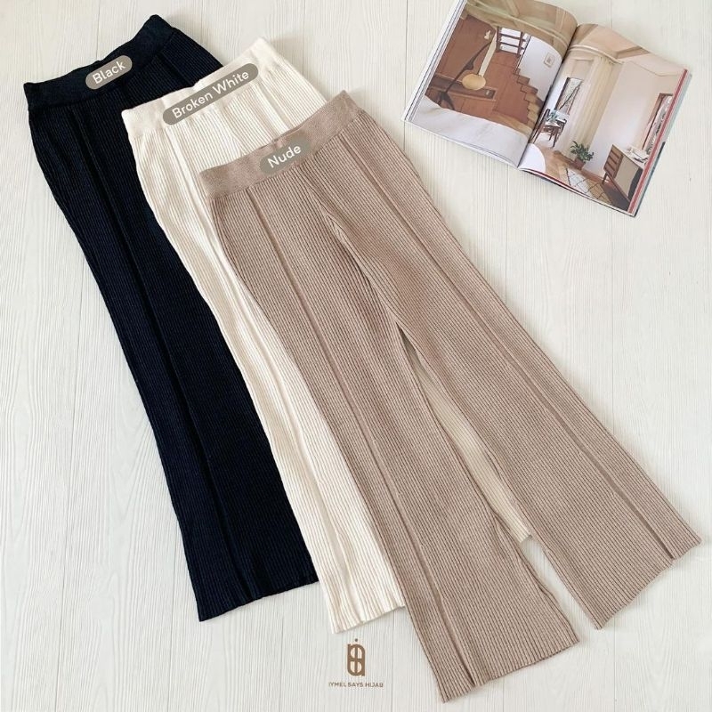 Dustin Pants 2.0 by ISH Iymelsayshijab Black Mude Broken White