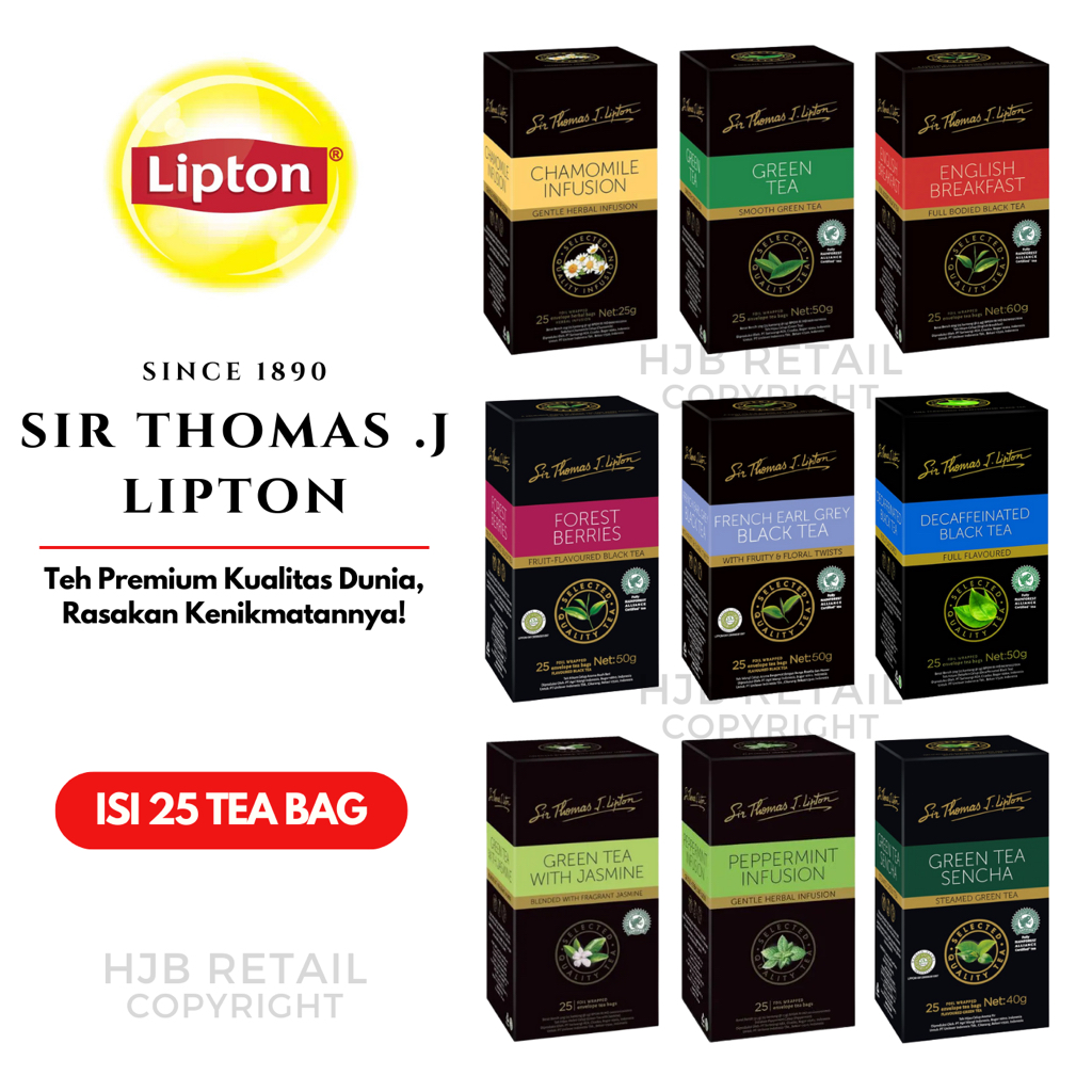 

Teh Lipton / Lipton Tea / Sir Thomas J Lipton - Isi 25 Tea Bag ( ALL VARIAN )