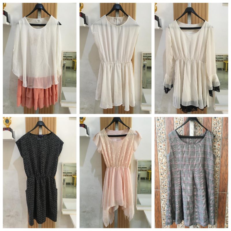 Dress Midi Dress / Dress Kutung / Dress Wanita