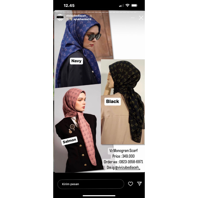 MONOGRAM SCARF VIVIZUBEDI