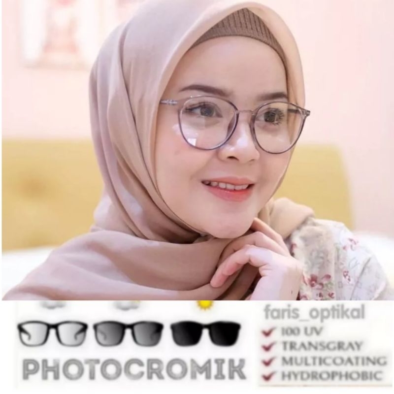 kacamata  PHOTOCROMIC minus antiradiasi (paket frame+lensa) 8184 kacamata