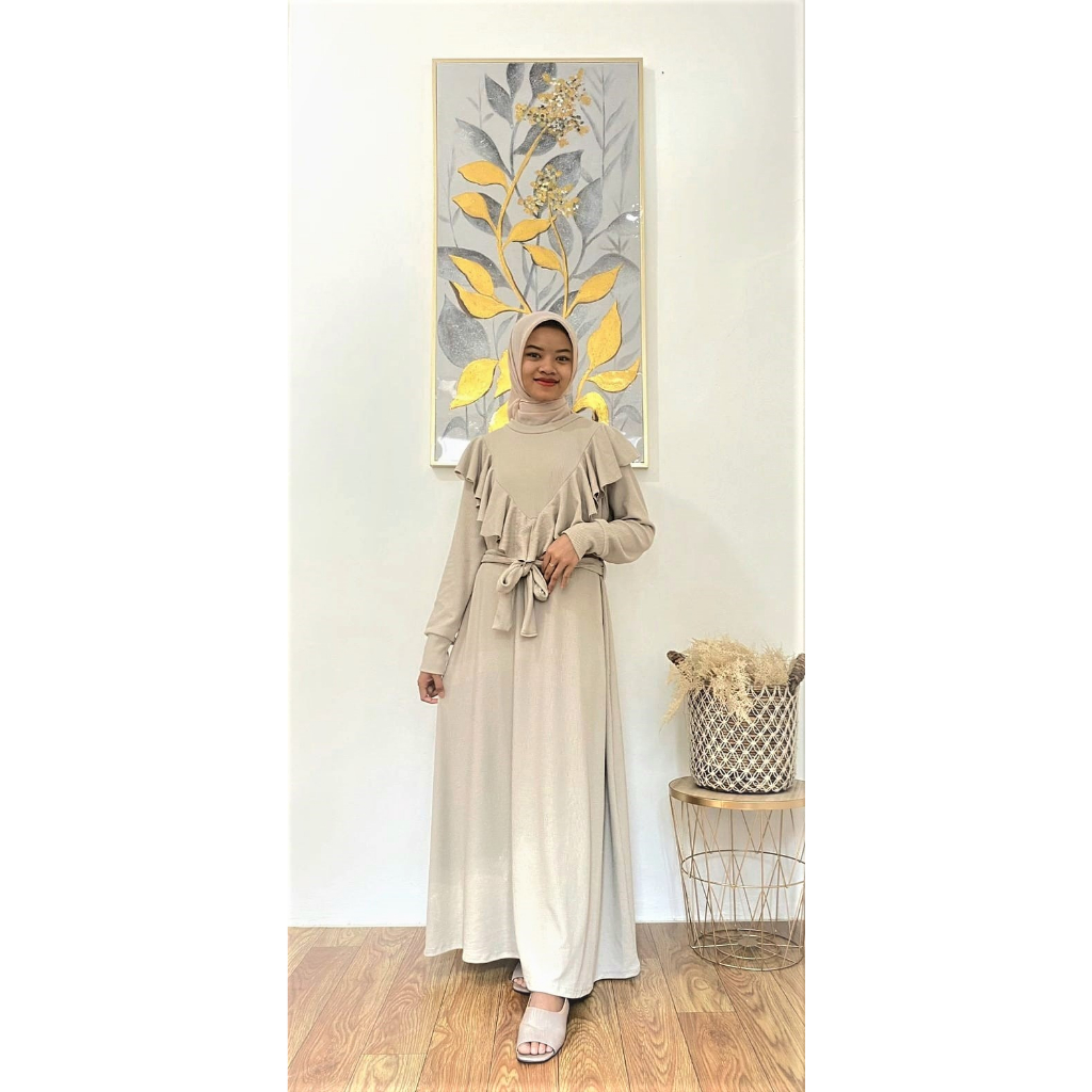 CM / Lady dress bahan knit / syari bahan knit / gamis bahan kenit