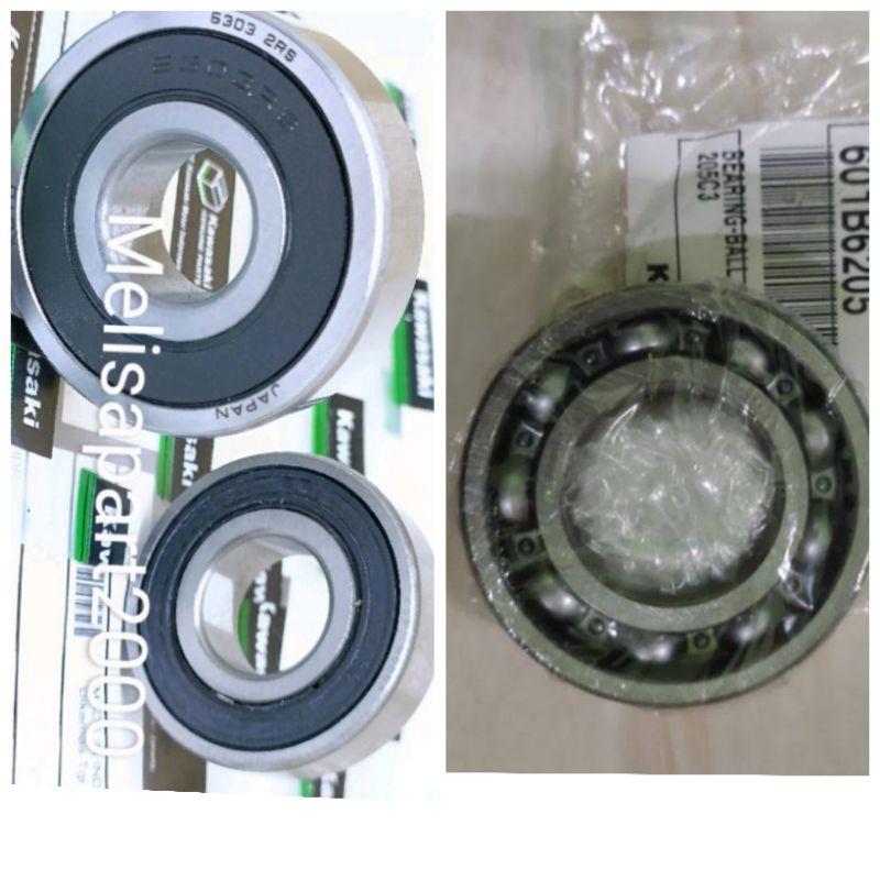 Bering Roda Belakang 6303/6203+6205 Nap Gear  Kawasaki ninja 250 Karbu ninja 250 fi isi 2PC 6303+620