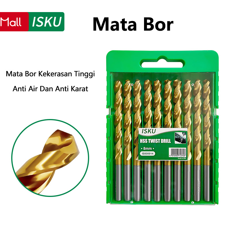 ISKU Mata Bor HSS Set 3-12mm Masonry Drill Bits Set 10pcs/5pcs