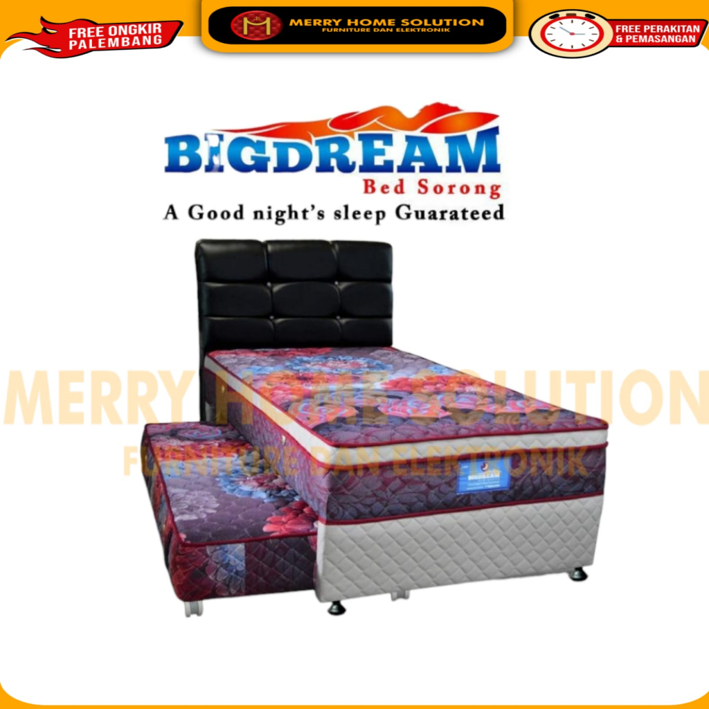 Kasur matras bed sorong springbed sorong 2 in 1 bigland bigline 120x200