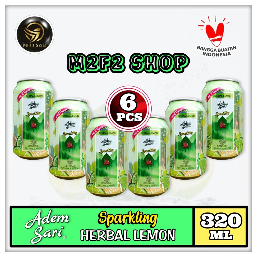 

Adem Sari Sparkling Herbal Rasa Lemon Kaleng | Can - 320 ml (Kemasan 6 Pcs)