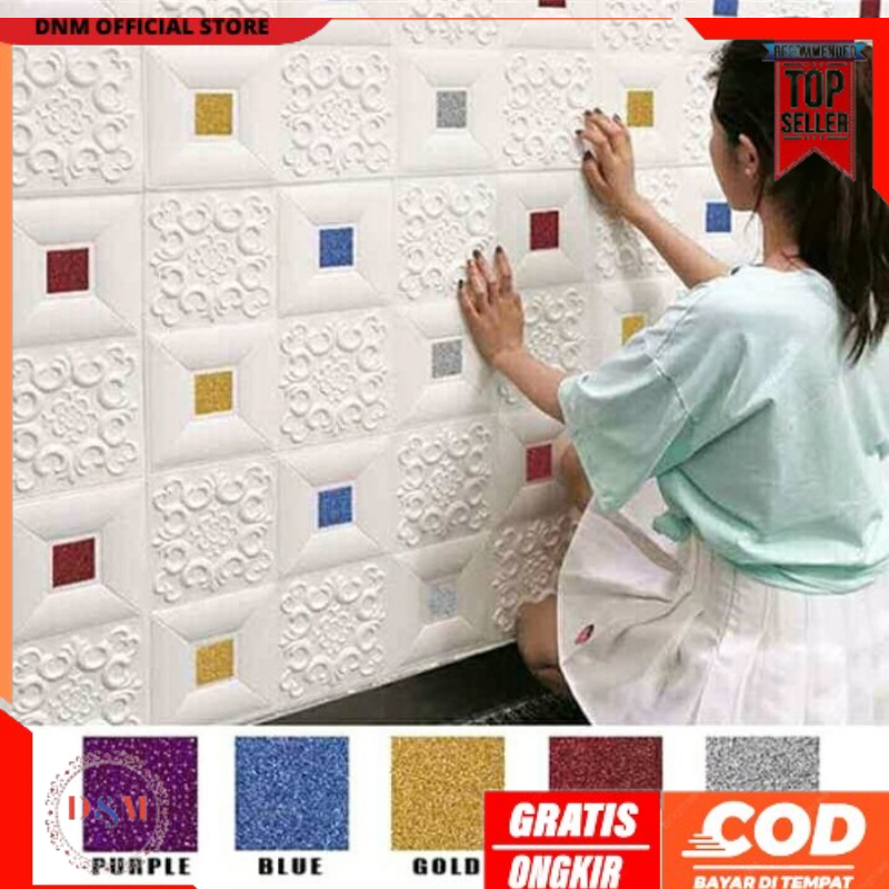 Walpaper foam Batik Plafon Dinding UK 70x70 Walpaper Foam Peremium