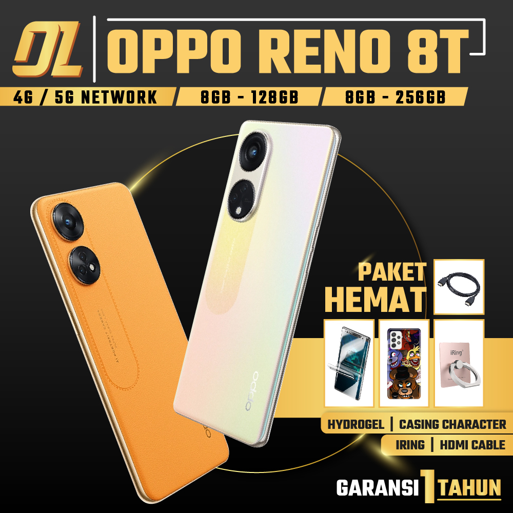 OPPO RENO 8T LTE 5G 8/128 8/256 GB RAM 8 ROM 128 256 HP Smartphone Android
