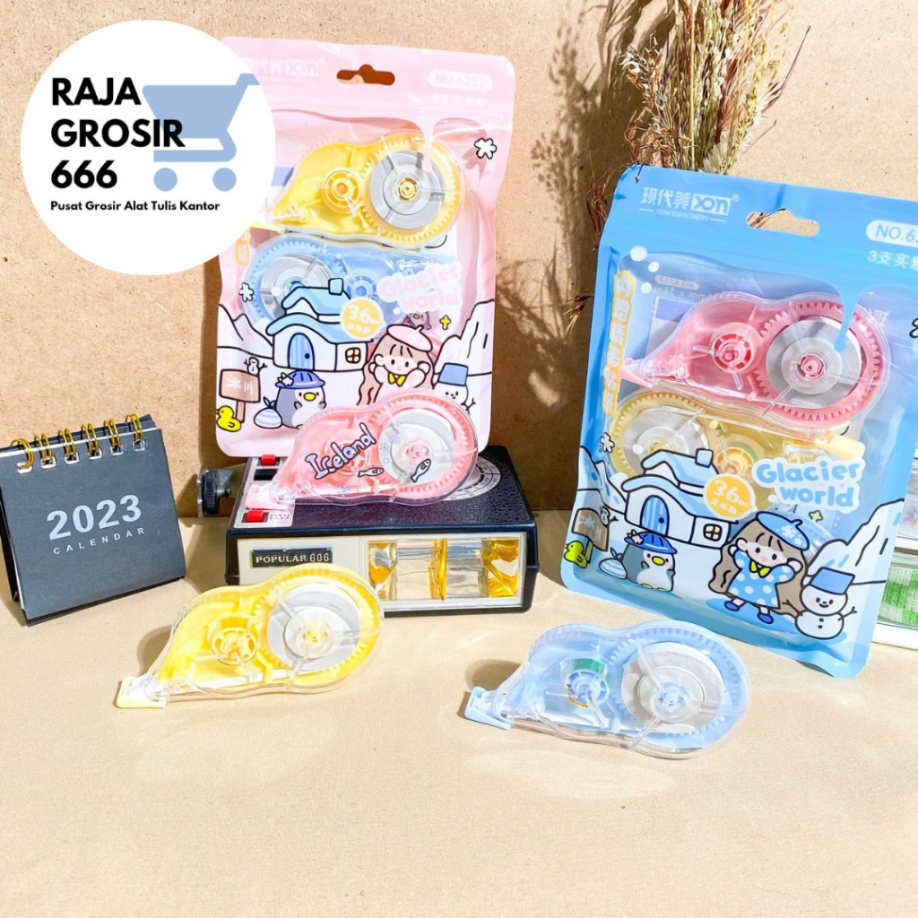 

CORRECTION TAPE 1 SET ISI 3 (XDM-6232) TOTAL PANJANG 108 METER TERMURAH LUCU IMUT KADO UNIK ALAT-ALAT SEKOLAH AESTHETIC KOREA ORIGINAL