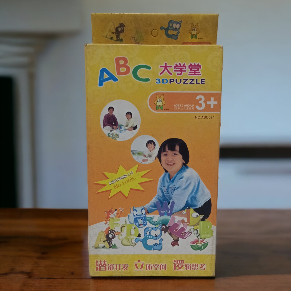 Mainan Edukasi 3D Puzzle Alphabet - puzzle 3 dimensi ABC 3d Puzzle ABC