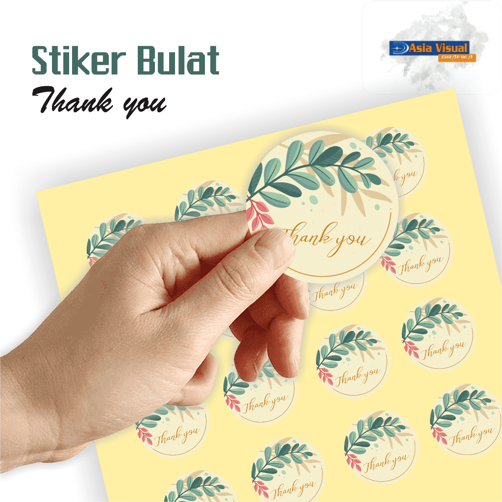 

STICKER THANK YOU TERIMA KASIH BULAT / VINYL / KROMO CROMO