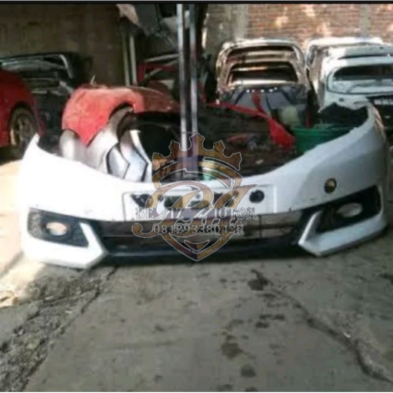 Bemper Bumper depan Honda Mobilio tipe E komplit cover foglamp