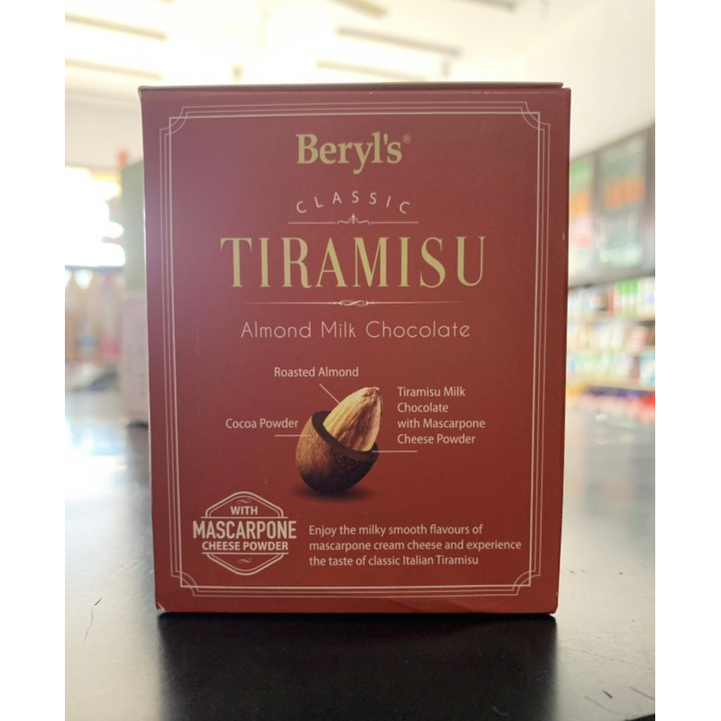 

Coklat Beryls Classic Tiramisu Almond Milk Green Tea White Chocolate 100gram