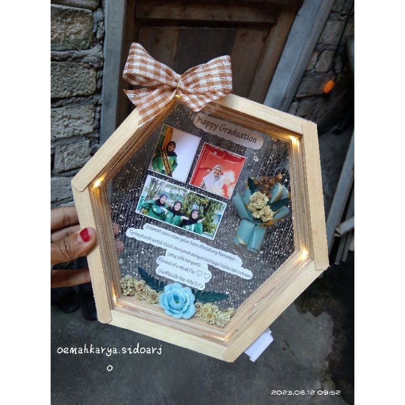 Frame photo Hexa / Frame Hexa / Frame Stik es cream / Frame Hexagonal,KadoUltah, Wedding, Anniversar