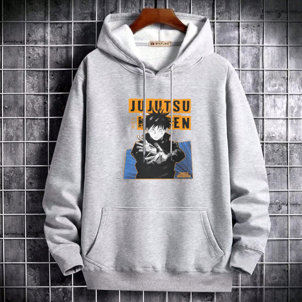 Sweater Hoodie Anime Jujutsu Kaisen Jaket Pria/Wanita/Remaja/Dewasa Anime Jujutsu Kaisen Sweater Hoo