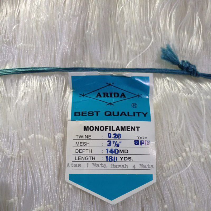 Jaring ikan gilnet jaring serabut jaring ikan melenium 3.7/8 inchi ply 8 140md/160yds yoko jaring ik