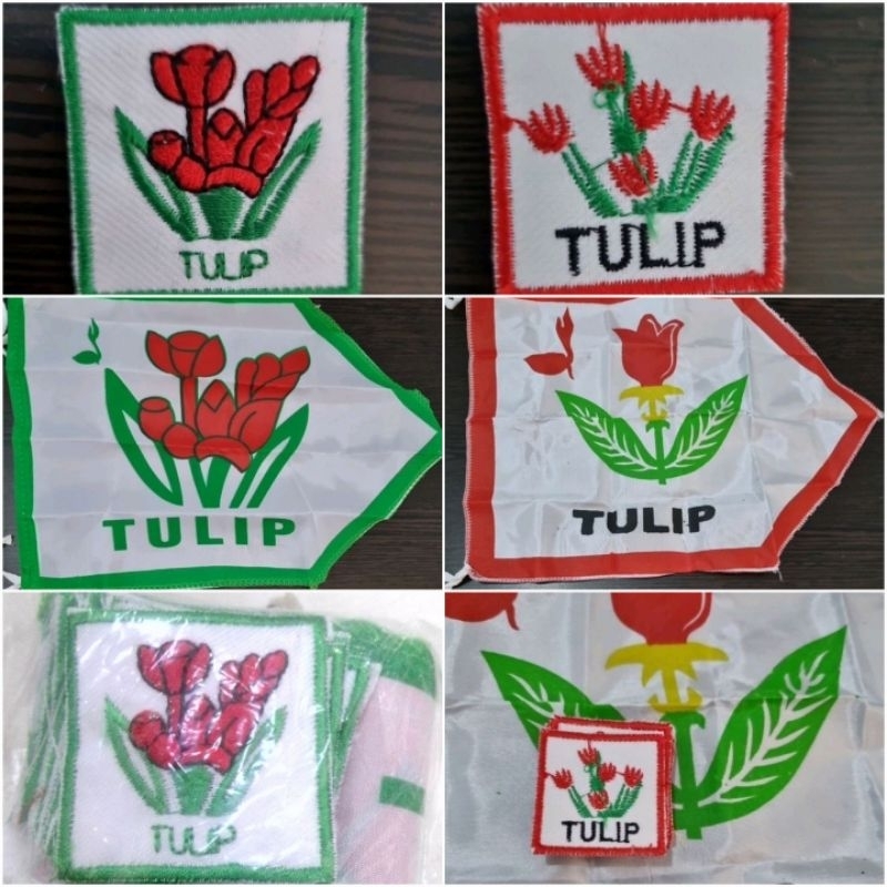 BET REGU TULIP | Bet Tanda Regu Bunga | Tanda Regu Bordir Gambar Bunga | Badge Pramuka