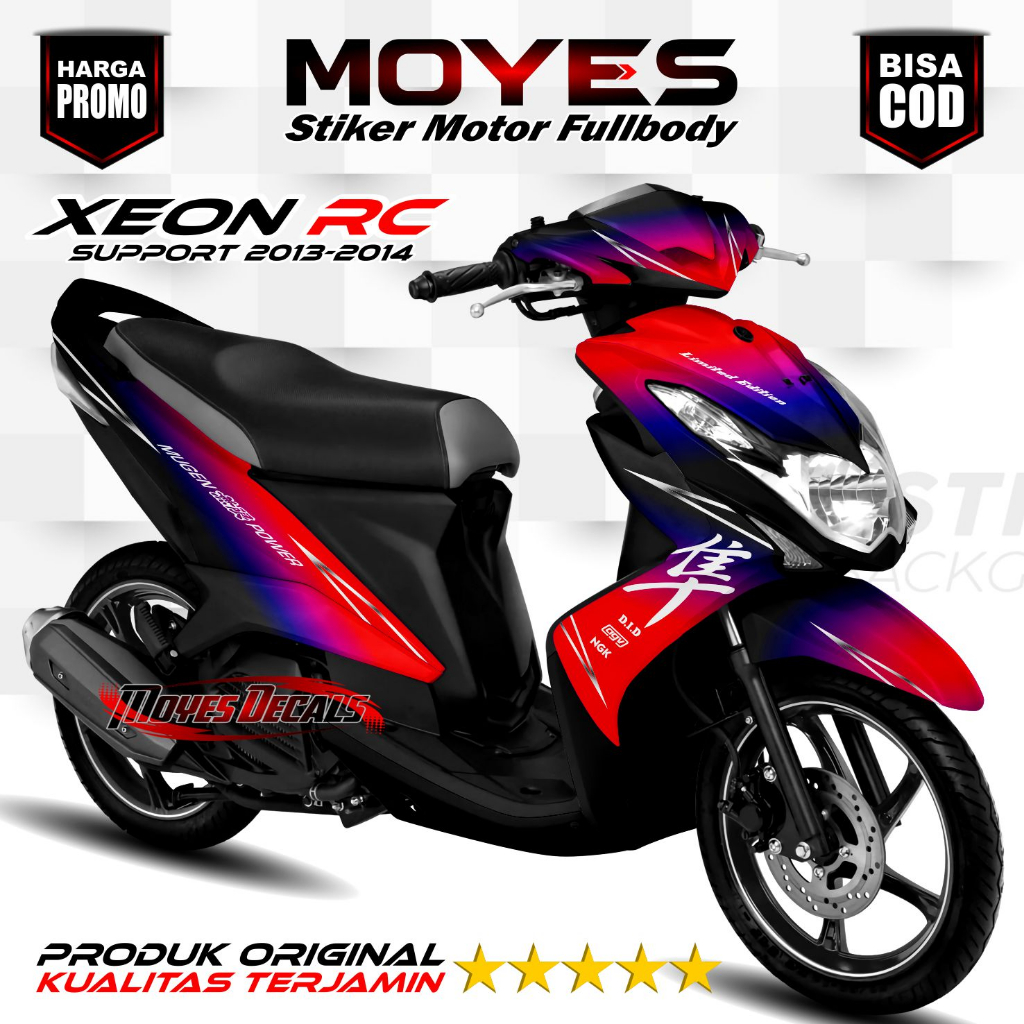 Decal Xeon Rc Karbu Full Body Stiker Xeon Rc Karbu Full Body Striping Xeon Karbu Motif 2 Warna