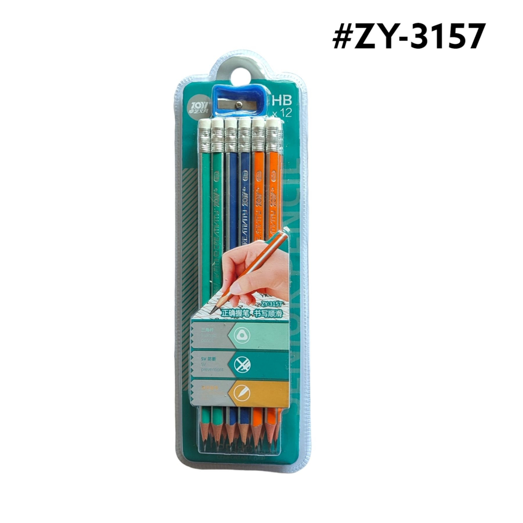 

Pencil Import HB Triangular Zoy ZY-3157 Set Blue Free Sleper / Pensil Import HB Lusinan Gratis Rautan Tidak Mudah Patah – Set