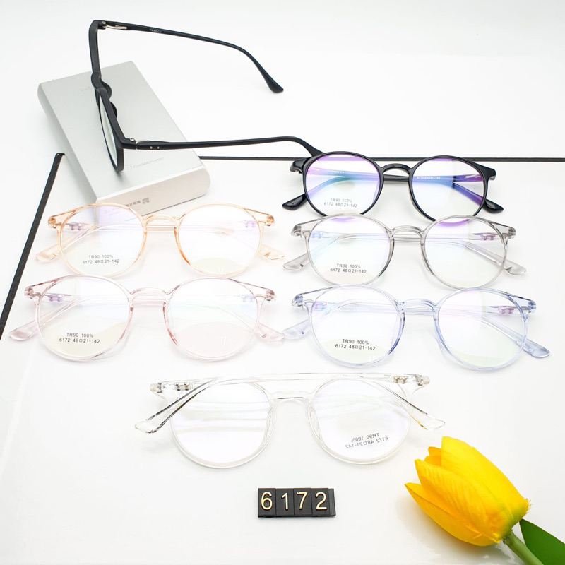 6172 48-21-142 KACAMATA MINUS FRAME PAKET FRAME + LENSA ANTI RADIASI BLUEKROMIK KACAMATA