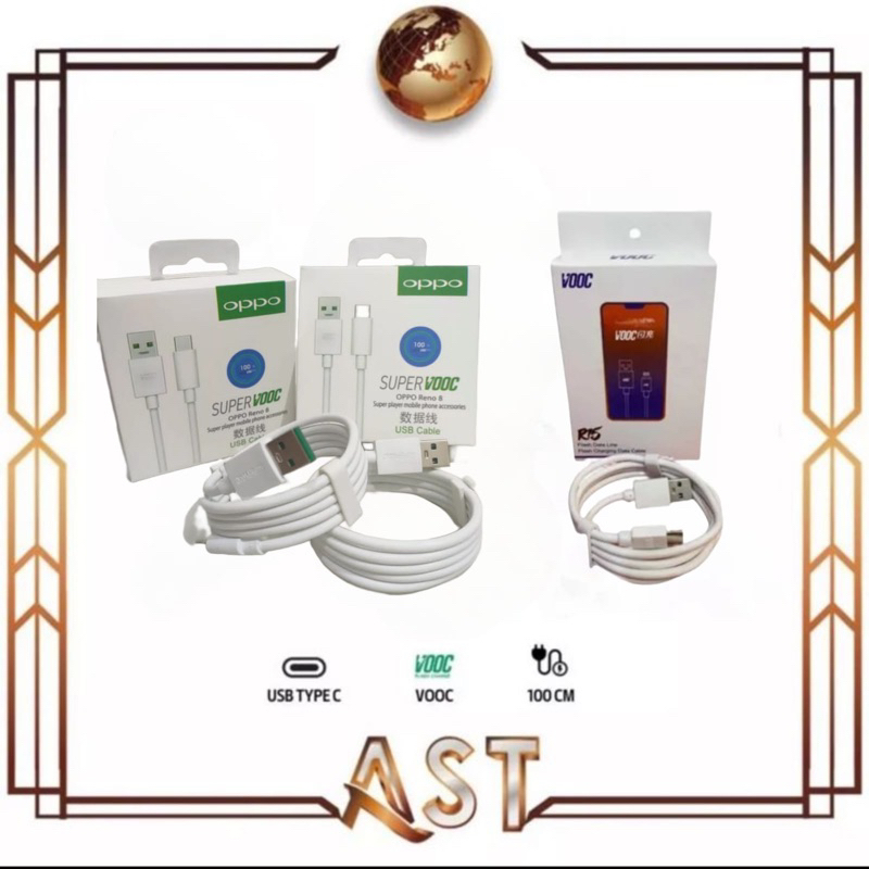 Kabel Data Oppo TYPE C USB Cable VOOC A5 2020 / A5S / A3S / A53 / Reno