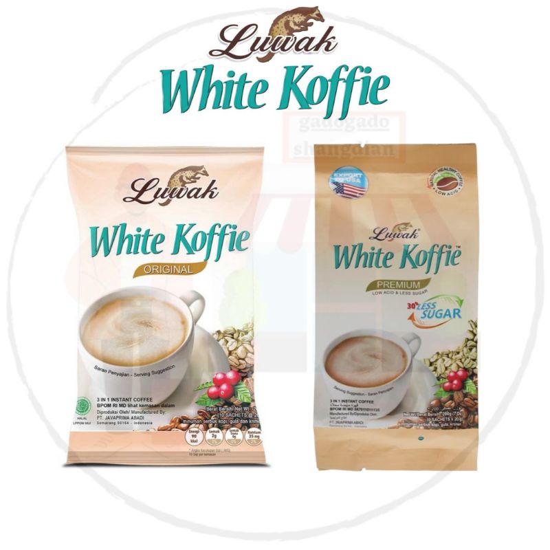 

[Kalimantan] LUWAK WHITE KOFFIE Original - Less Sugar Kemasan Bag