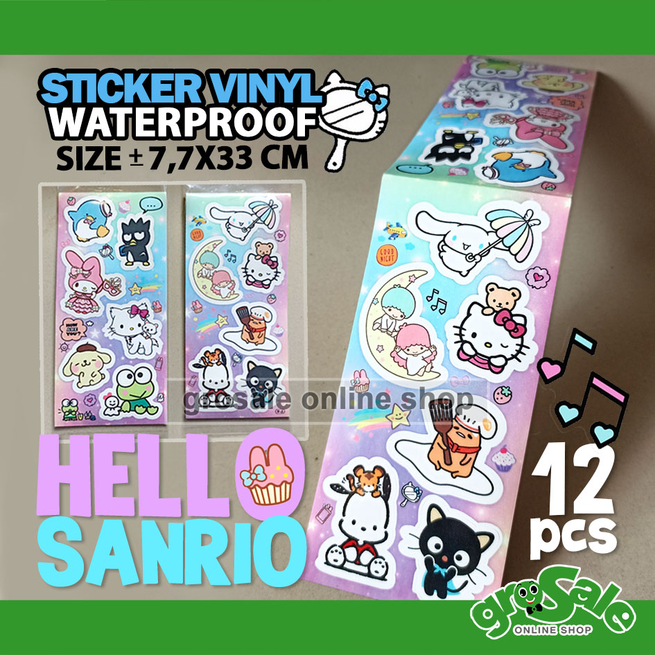 

Sticker Waterproof Vinyl Stiker Karakter Cat Kitty Gudhetama Gift Label Souvenir Best Collections Gambar Tempel