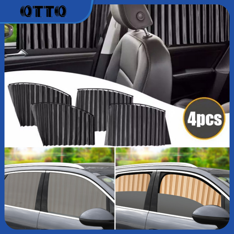 [OTTO] 4pcs Tirai Jendela Mobil Gorden Mobil Tirai Mobil Kaca Samping Tirai Magnet Sunshade Tirai Mobil