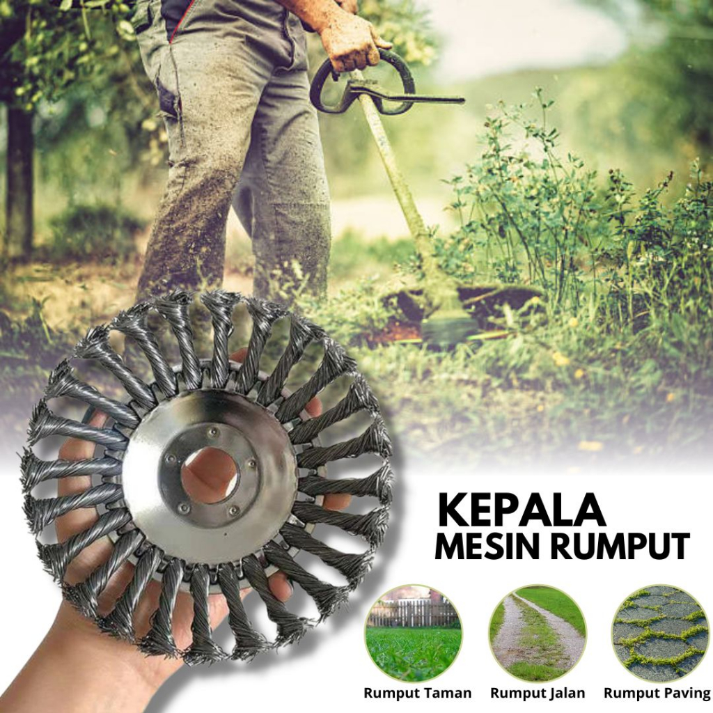Pembersih Rumput Sela Paving Block Teras Jalan Taman Kawat Baja Kuat