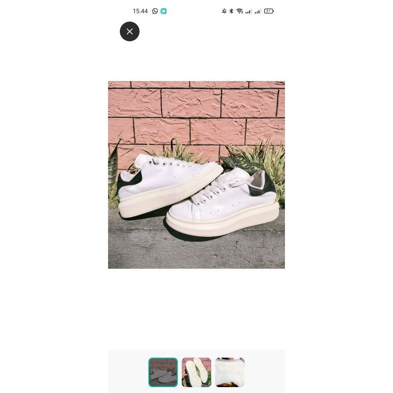 Alexander McQueen sneakers sepatu putih wanita kasual size 39