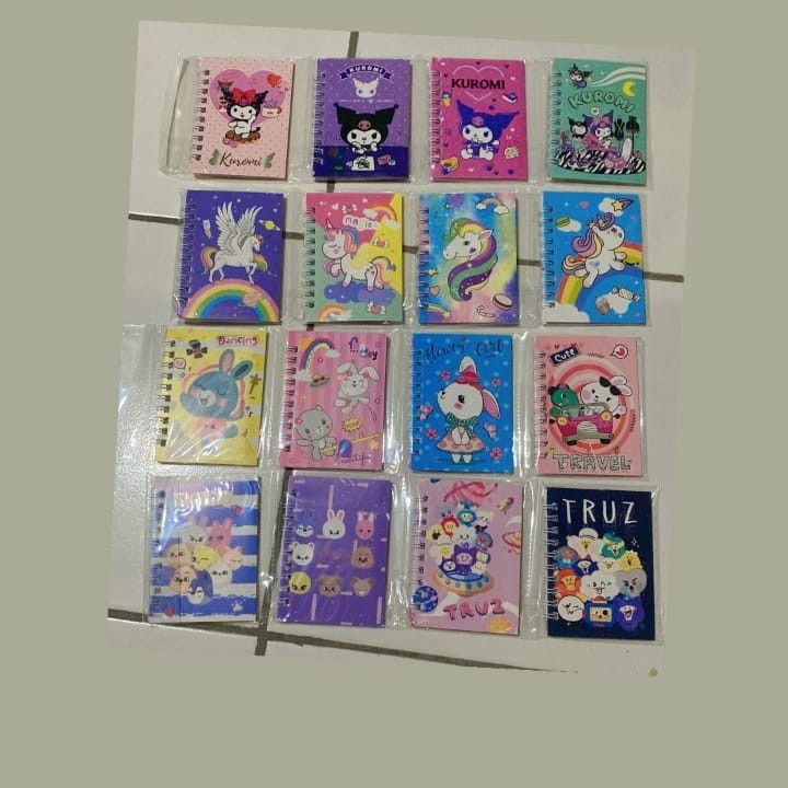 

QG Notebook Ring 4 Pcs A7 Buku Catatan / Memo / Diary Karakter