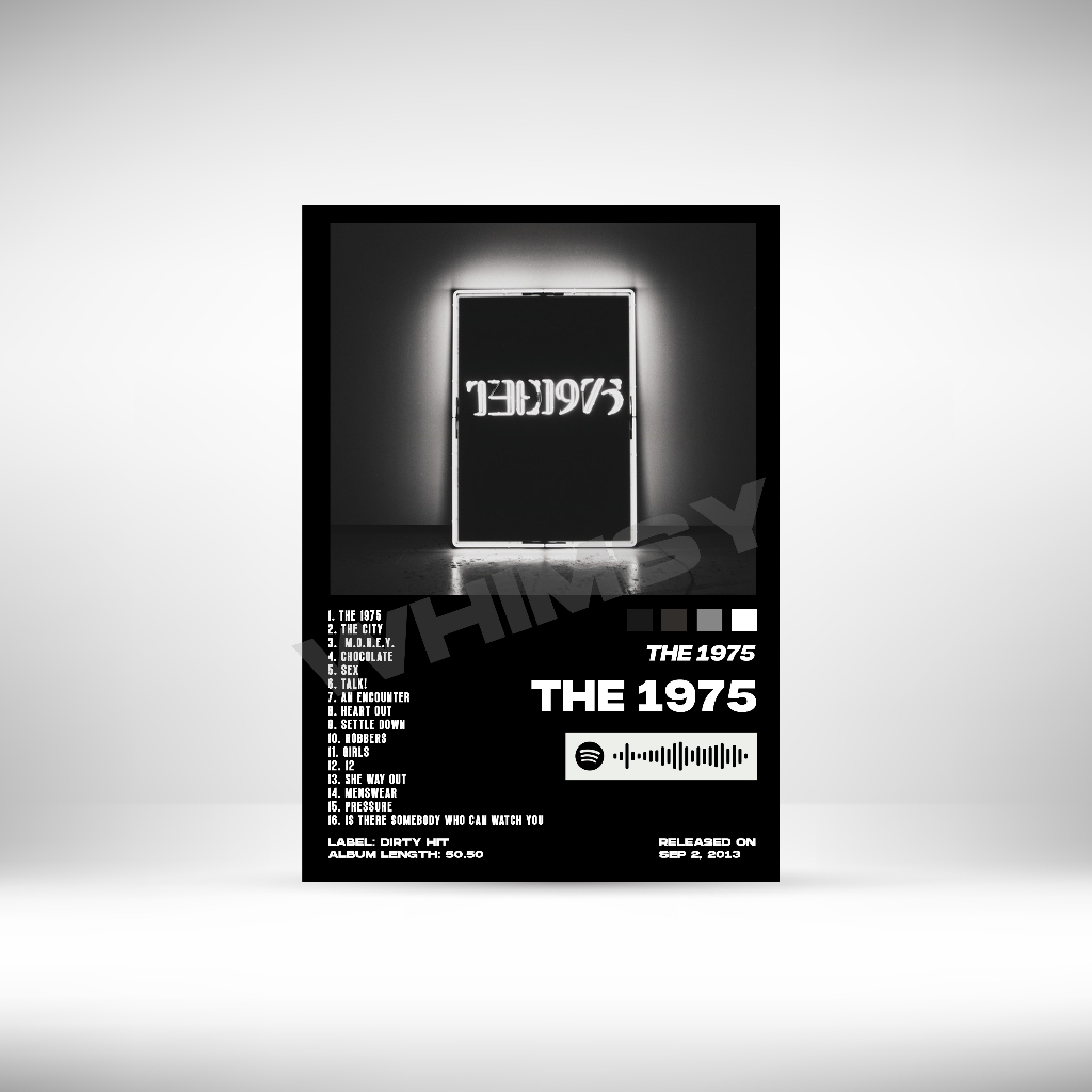 Poster Album Hitam The 1975 - The 1975