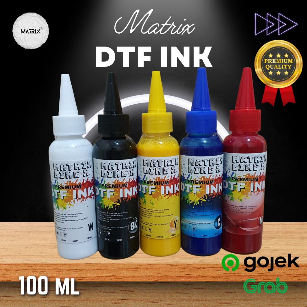 TINTA DTF CMYKW PREMIUM QUALITY 100 ML SABLON DTF / MATRIX TINTA DTF