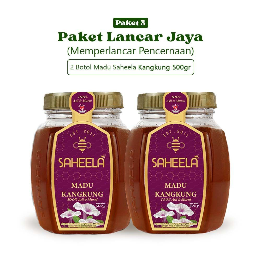 

PAKET 3 [PAKET LANCAR JAYA] >> 2 Botol Madu Murni Saheela Kangkung 500gr