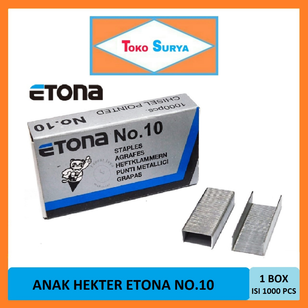 

Anak Hekter Etona No.10 Staples Chisel Pointed