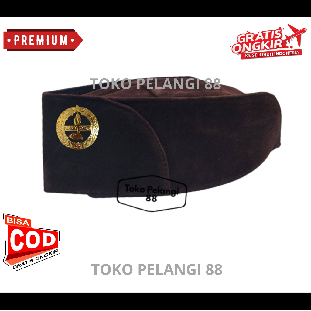 Peci Coklat Pembina Pramuka Putra Putri