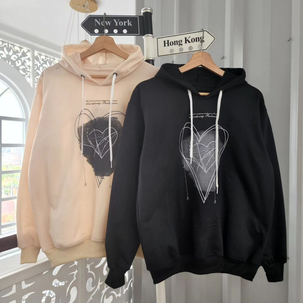 ( isi 2 pcs) Terbaru jaket hoodie LOVE BIAS HOODIE / Jaket couple pasangan terbaru / sweater couple 