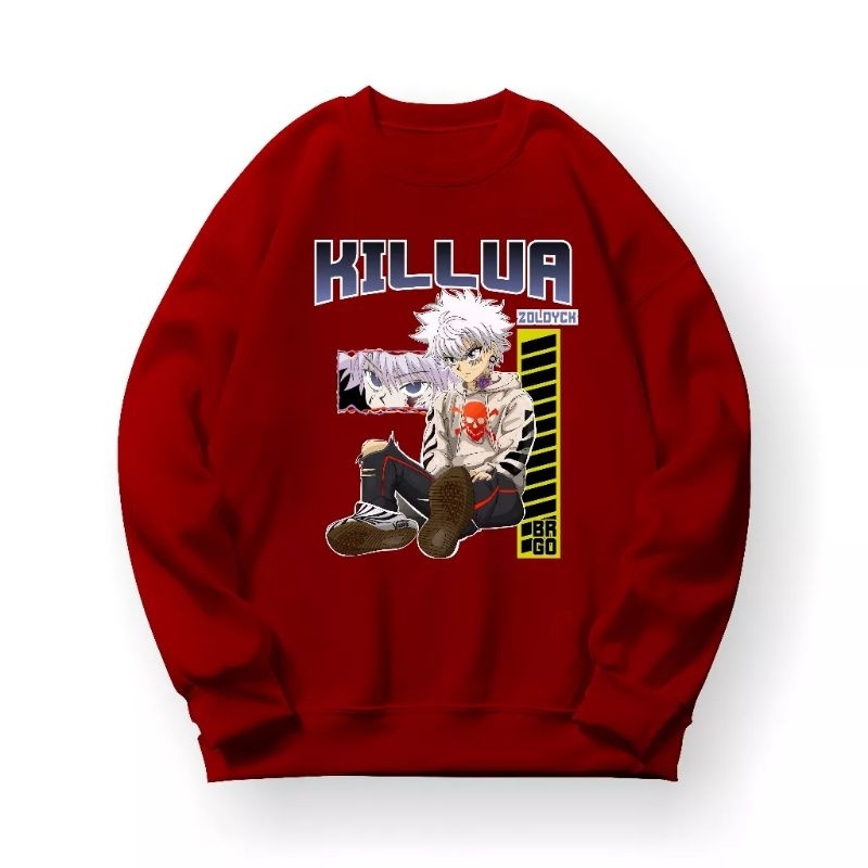 Sweatshirt Basic Anime KILLUA ZOLDYCK - Sweater Crewneck Anime Trendy