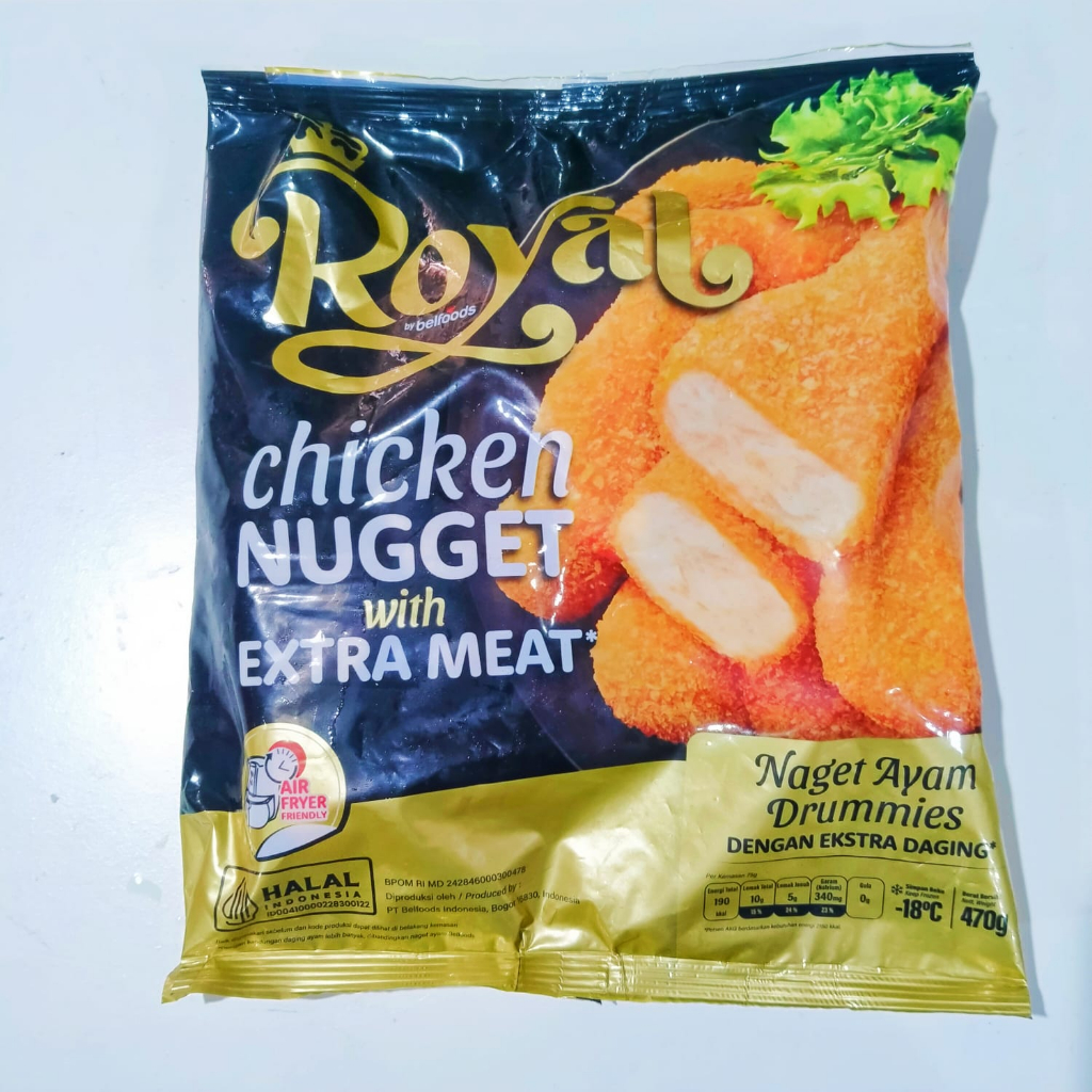 

BELFOODS royal chicken nugget drummies 470gr