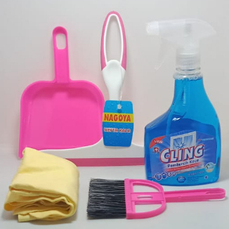 Paket Hemat Cling Pembersih Kaca Jendela 5 In 1 / Cling Pembersih Kaca 440ml + Wiper Pembersih Kaca 