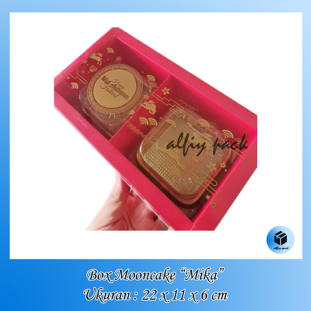 

1pack isi 5pcs BOX MOONCAKE 125GR - 150GR ISI 2 RED TUTUP MIKA MOONCAKE DUS MOONCAKE SEKAT 2 UKURAN 11X11X6 CM KOTAK KUE BULAN MOON CAKE MID AUTUMN FESTIVAL
