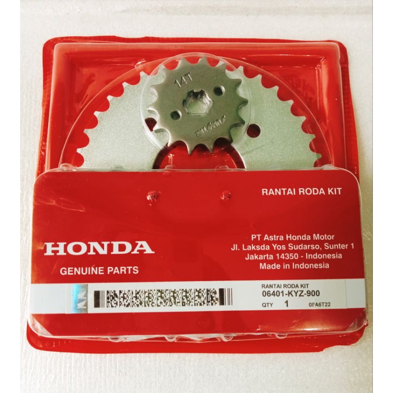 Gear Set Komplit Rantai Pull set KYZ Honda Supra x 125 Helem in fi Ori